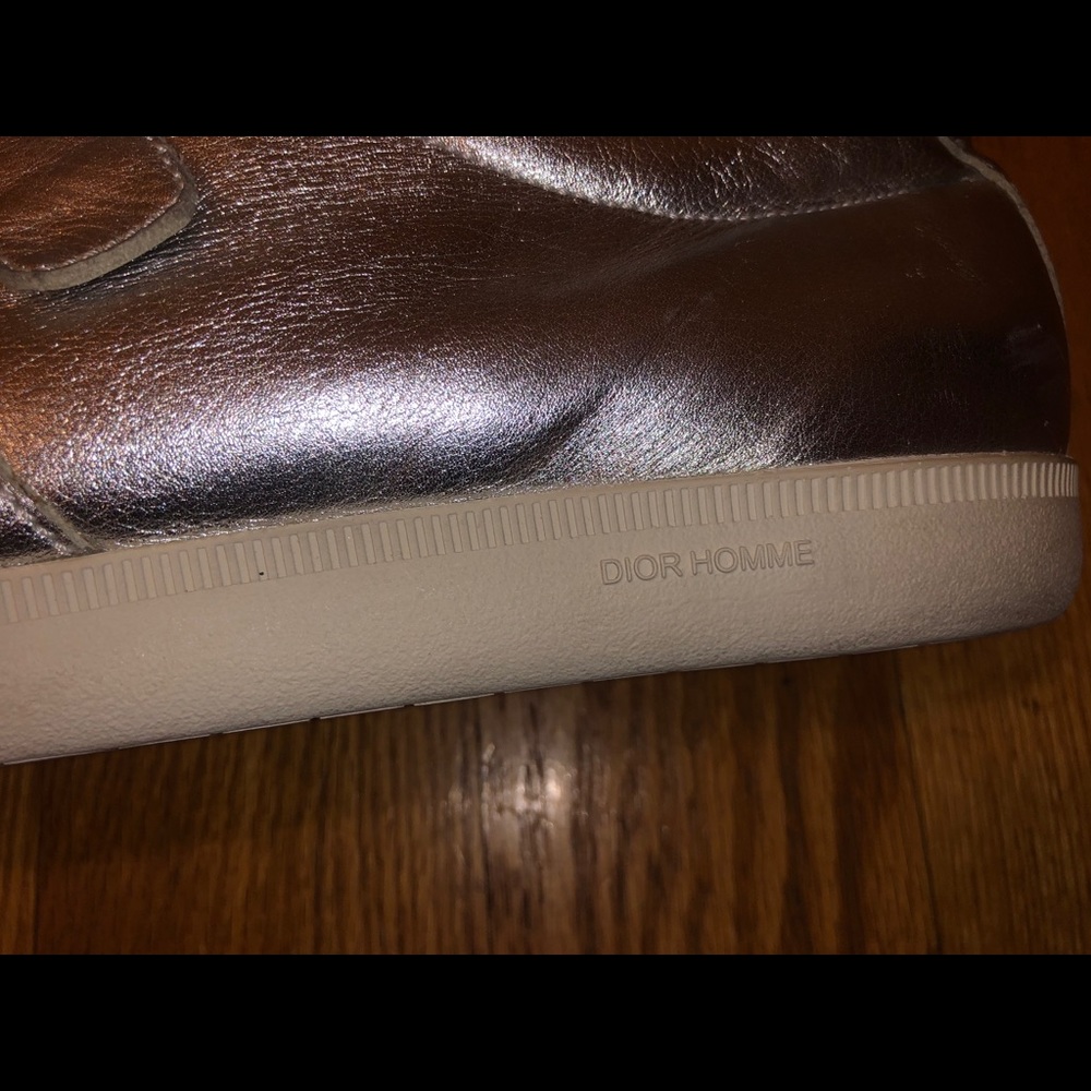 Metallic leather Dior sneakers - Picture 7 of 8